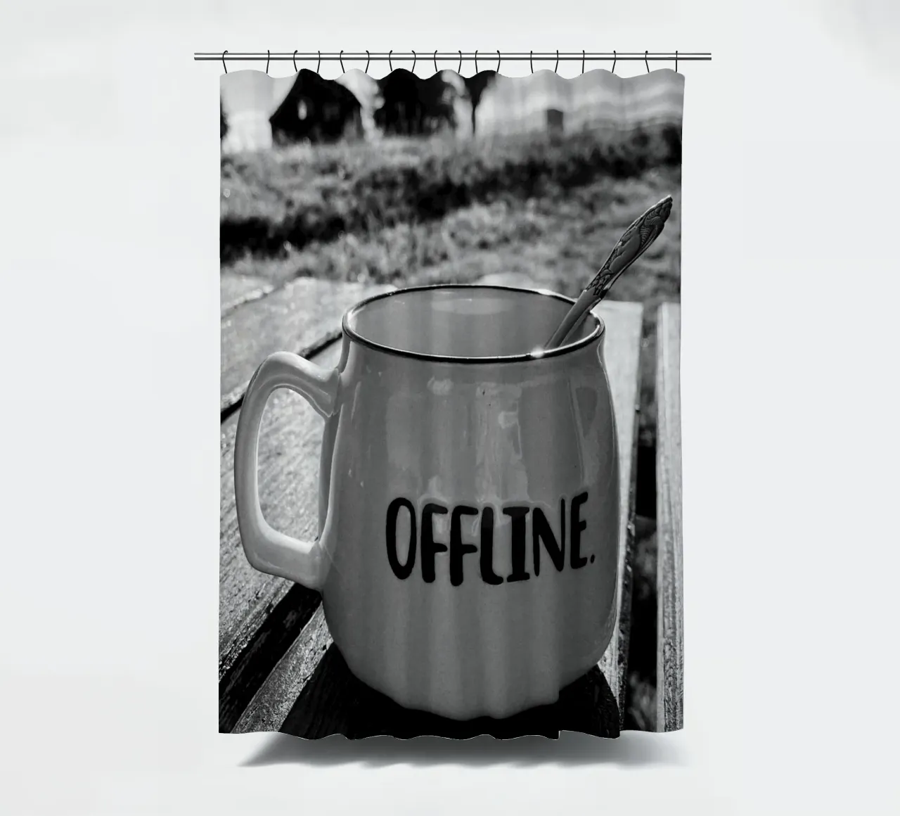 OFFLINE Duschvorhang von SMRT STUDIO