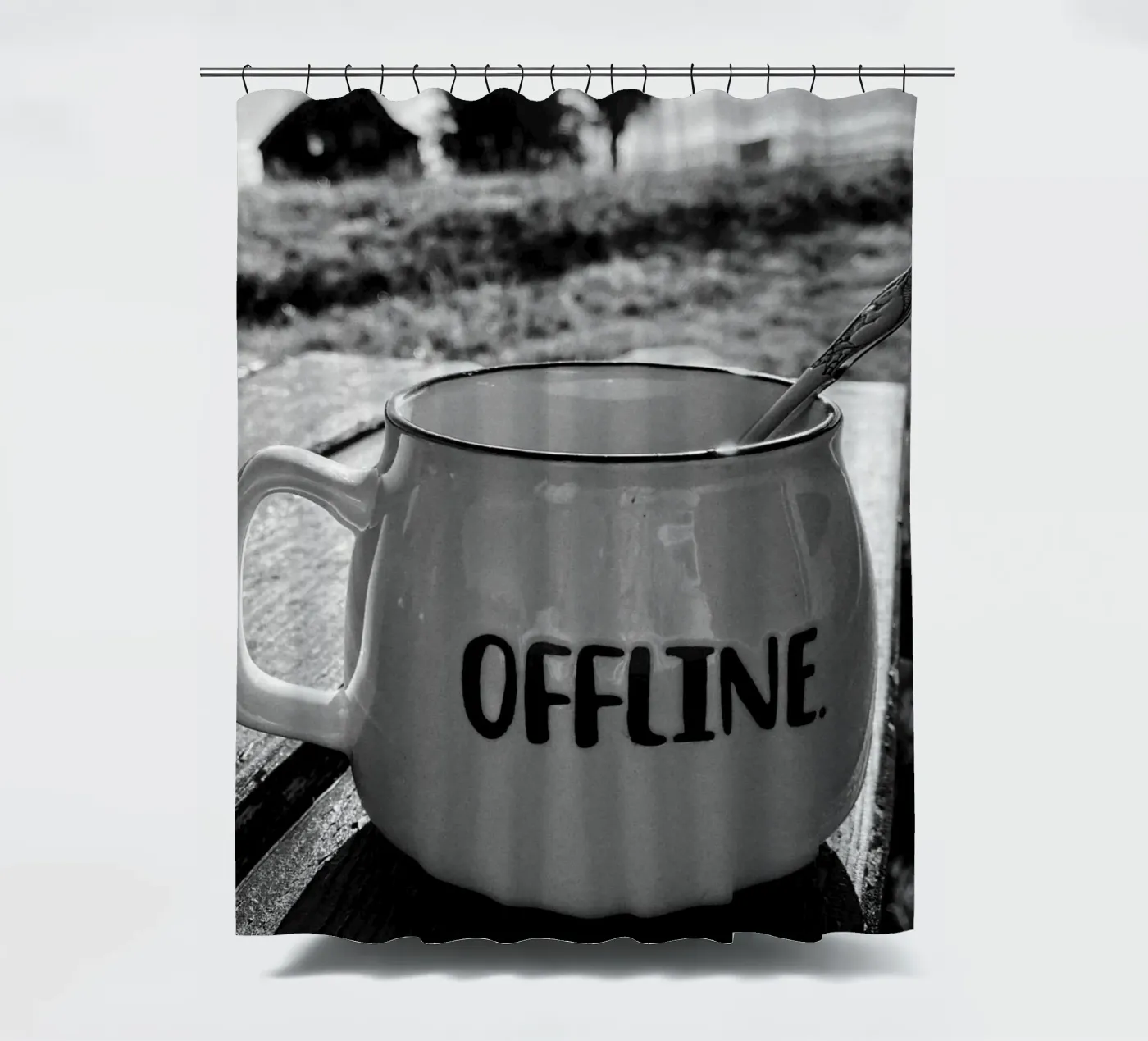 OFFLINE Duschvorhang von SMRT STUDIO