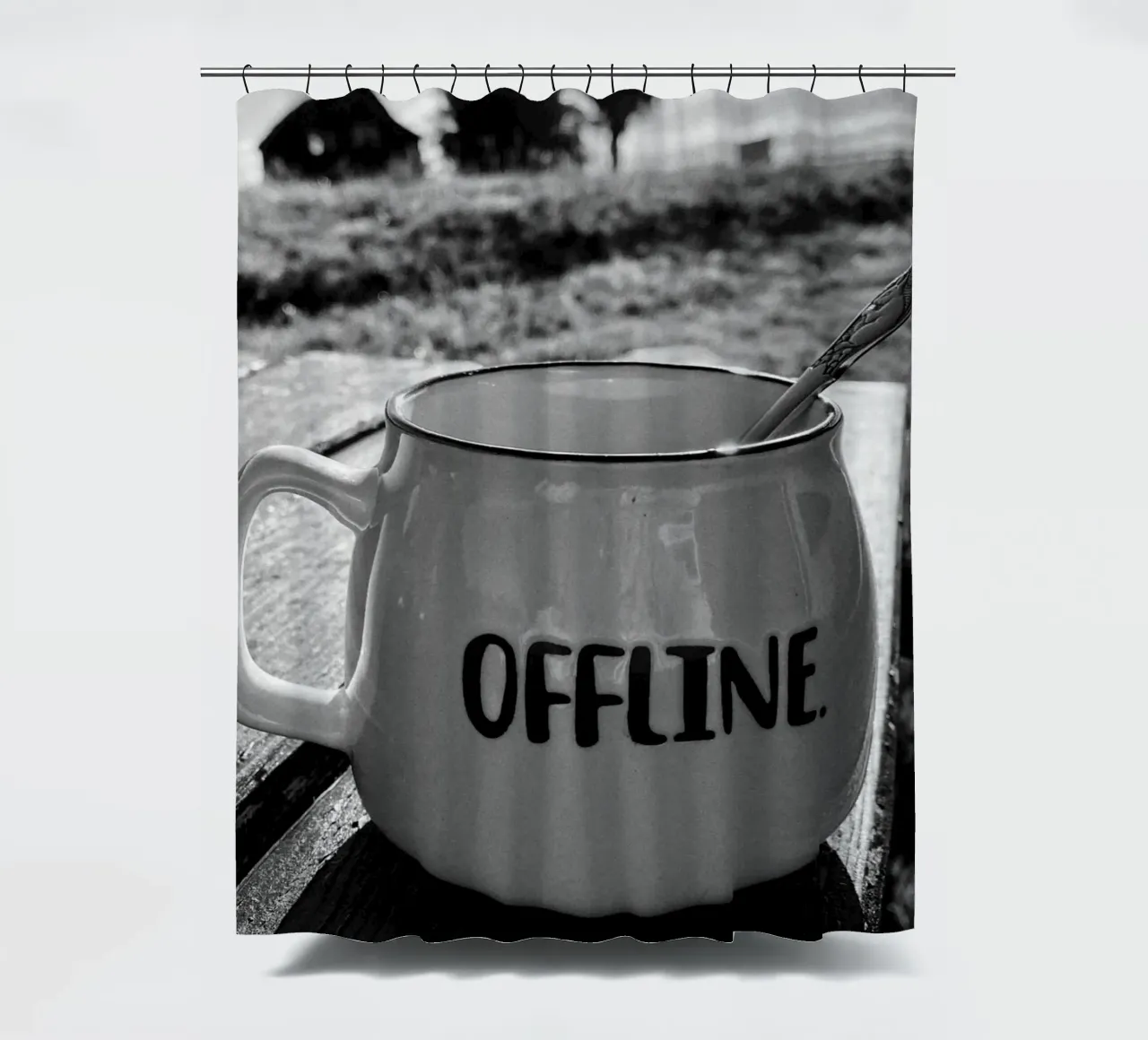 OFFLINE Duschvorhang von SMRT STUDIO