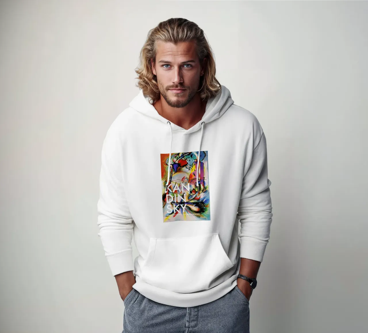 Kandinsky - Komposition Zwecklos felpa con cappuccio da Vintage by JUNIQE