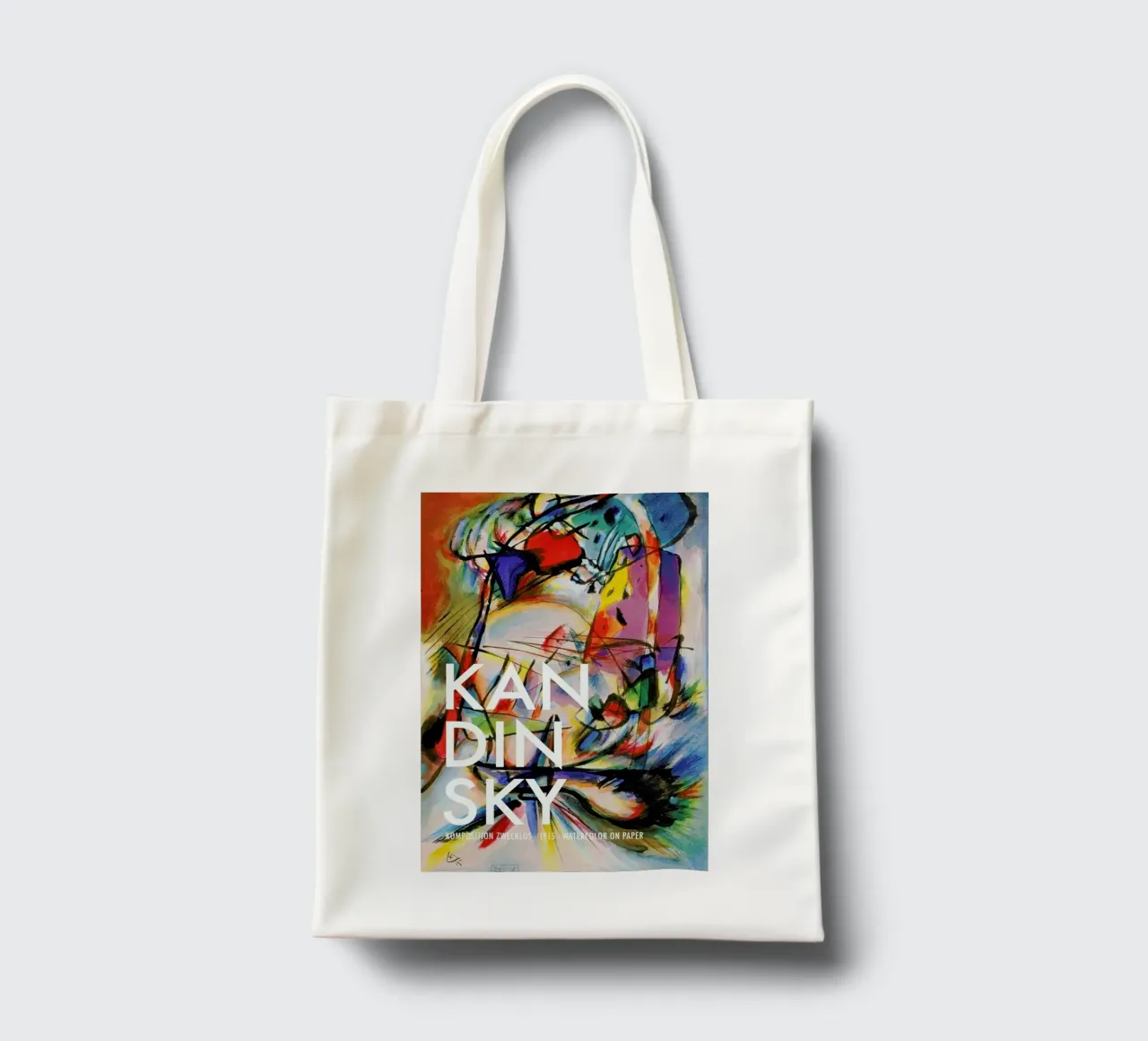 Kandinsky - Komposition Zwecklos borsa in juta da Vintage by JUNIQE