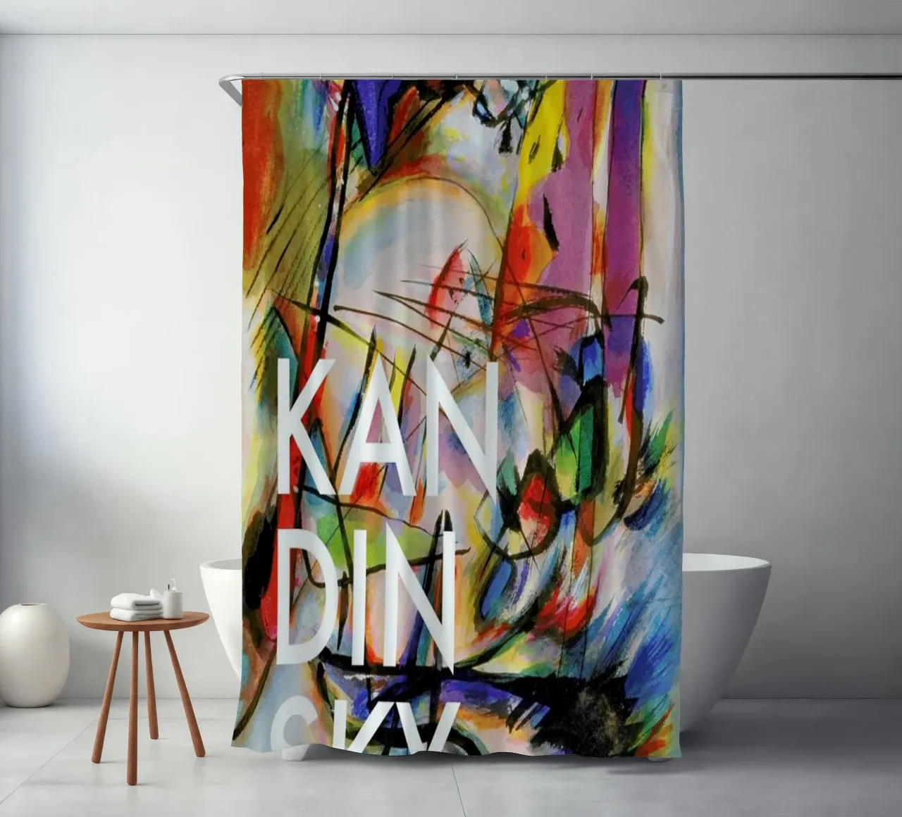Kandinsky - Komposition Zwecklos Duschvorhang von Vintage by JUNIQE