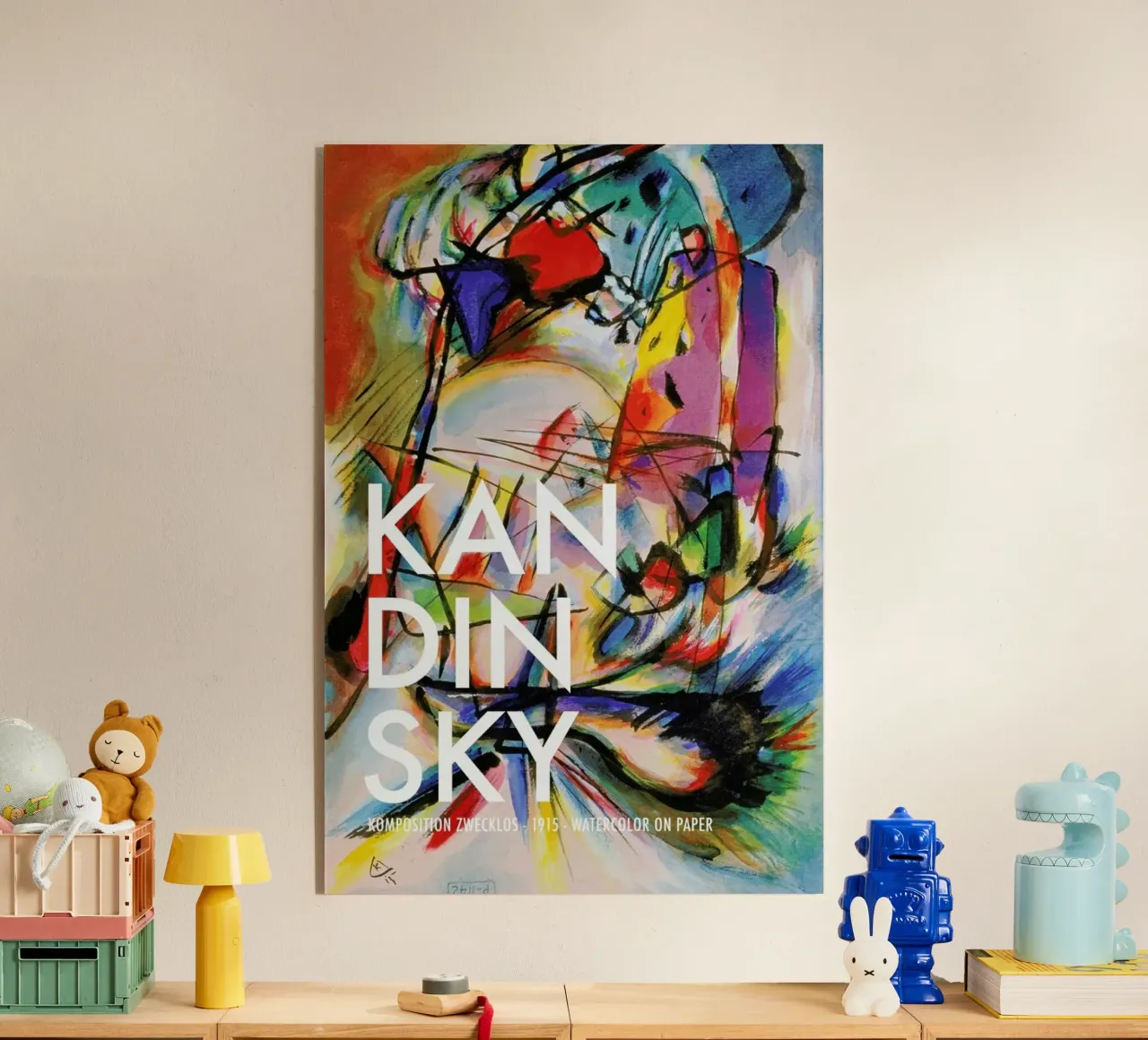 Kandinsky - Komposition Zwecklos plexiglass da Vintage by JUNIQE