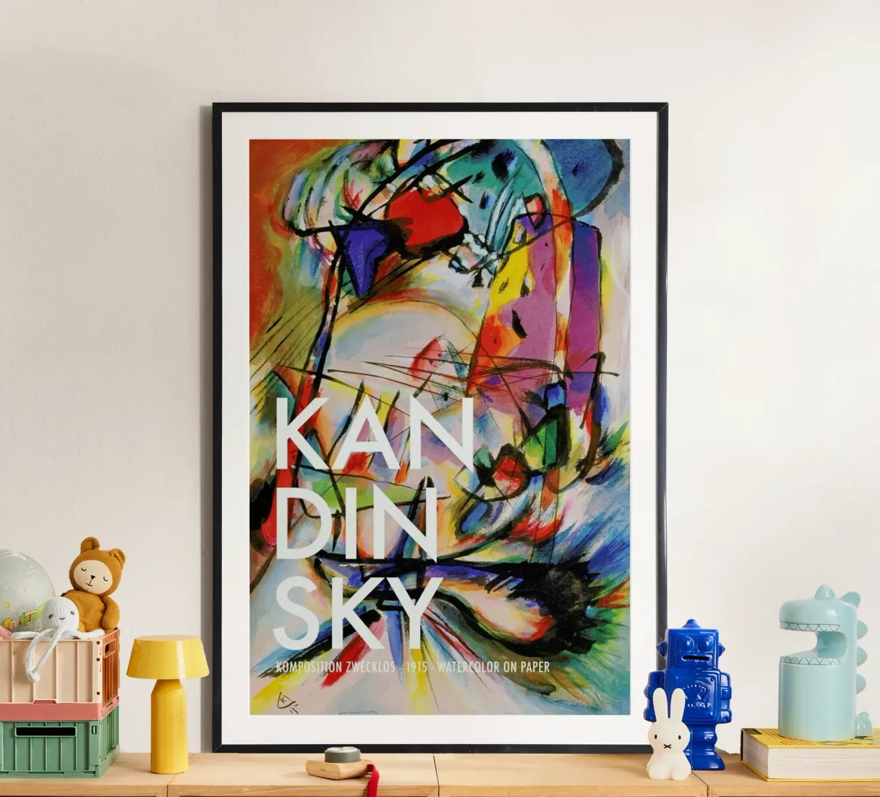 Kandinsky - Komposition Zwecklos carta hahnemühle da Vintage by JUNIQE
