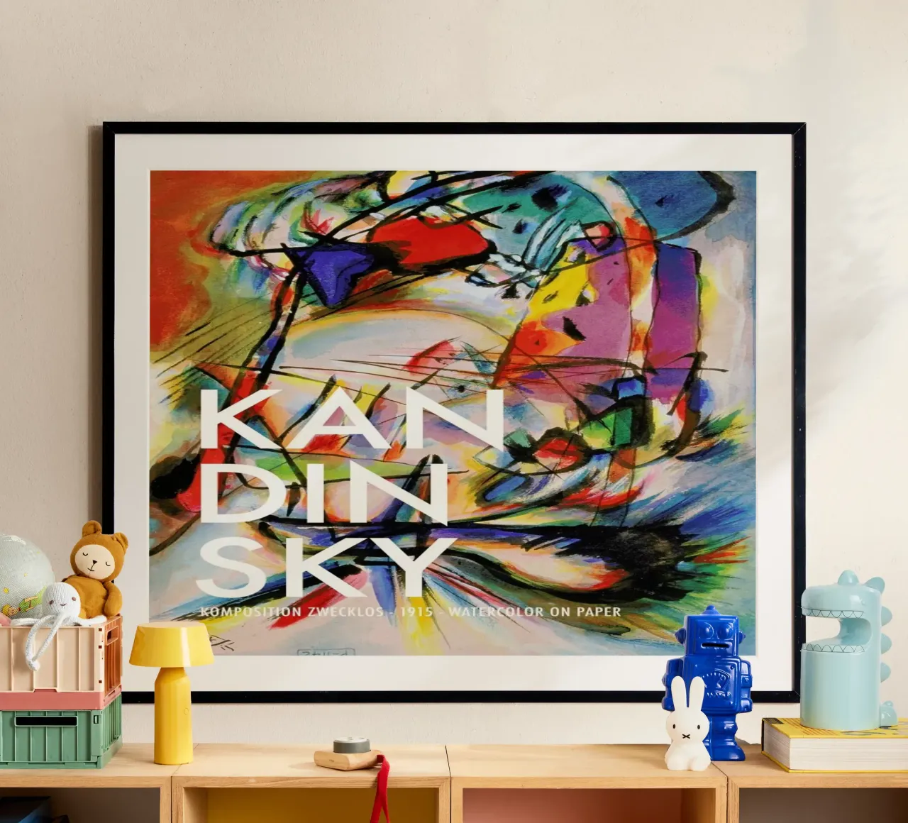 Kandinsky - Komposition Zwecklos carta hahnemühle da Vintage by JUNIQE