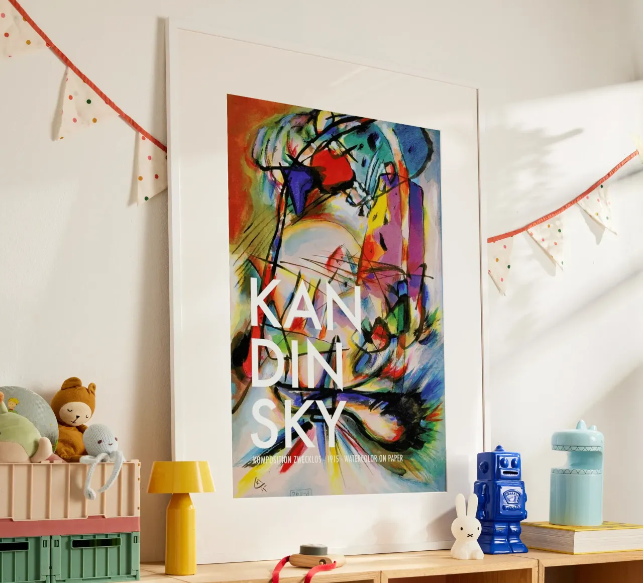 Kandinsky - Komposition Zwecklos carta hahnemühle da Vintage by JUNIQE