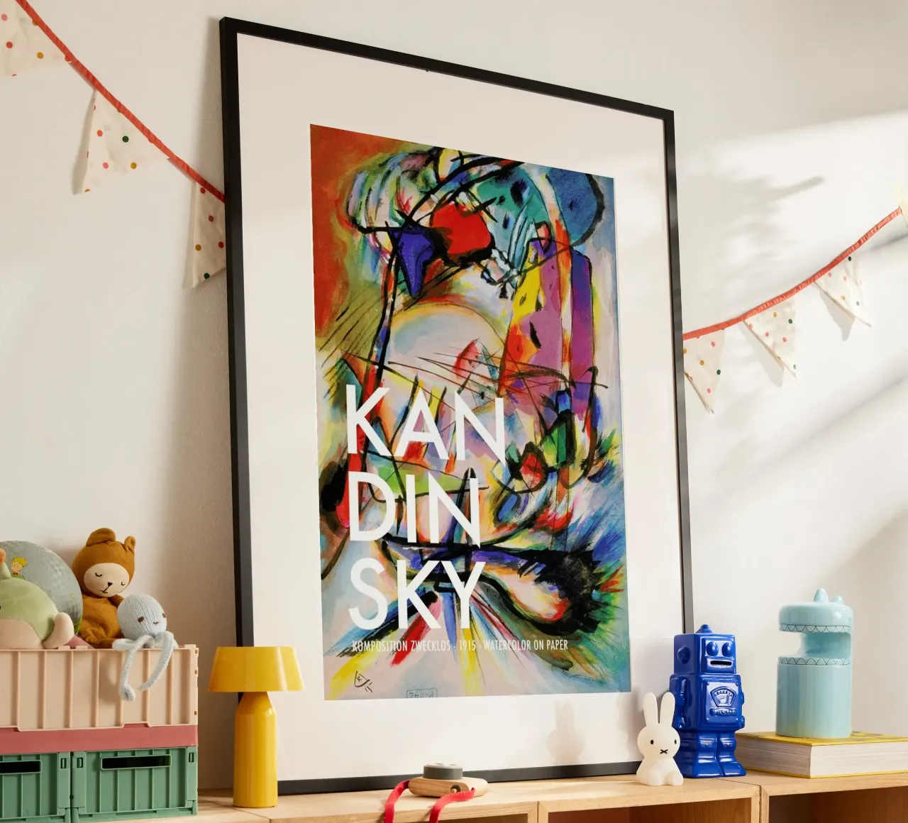 Kandinsky - Komposition Zwecklos carta hahnemühle da Vintage by JUNIQE