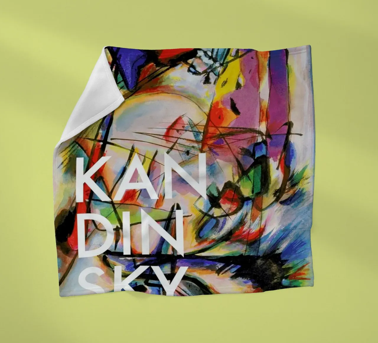 Kandinsky - Komposition Zwecklos coperta in pile da Vintage by JUNIQE