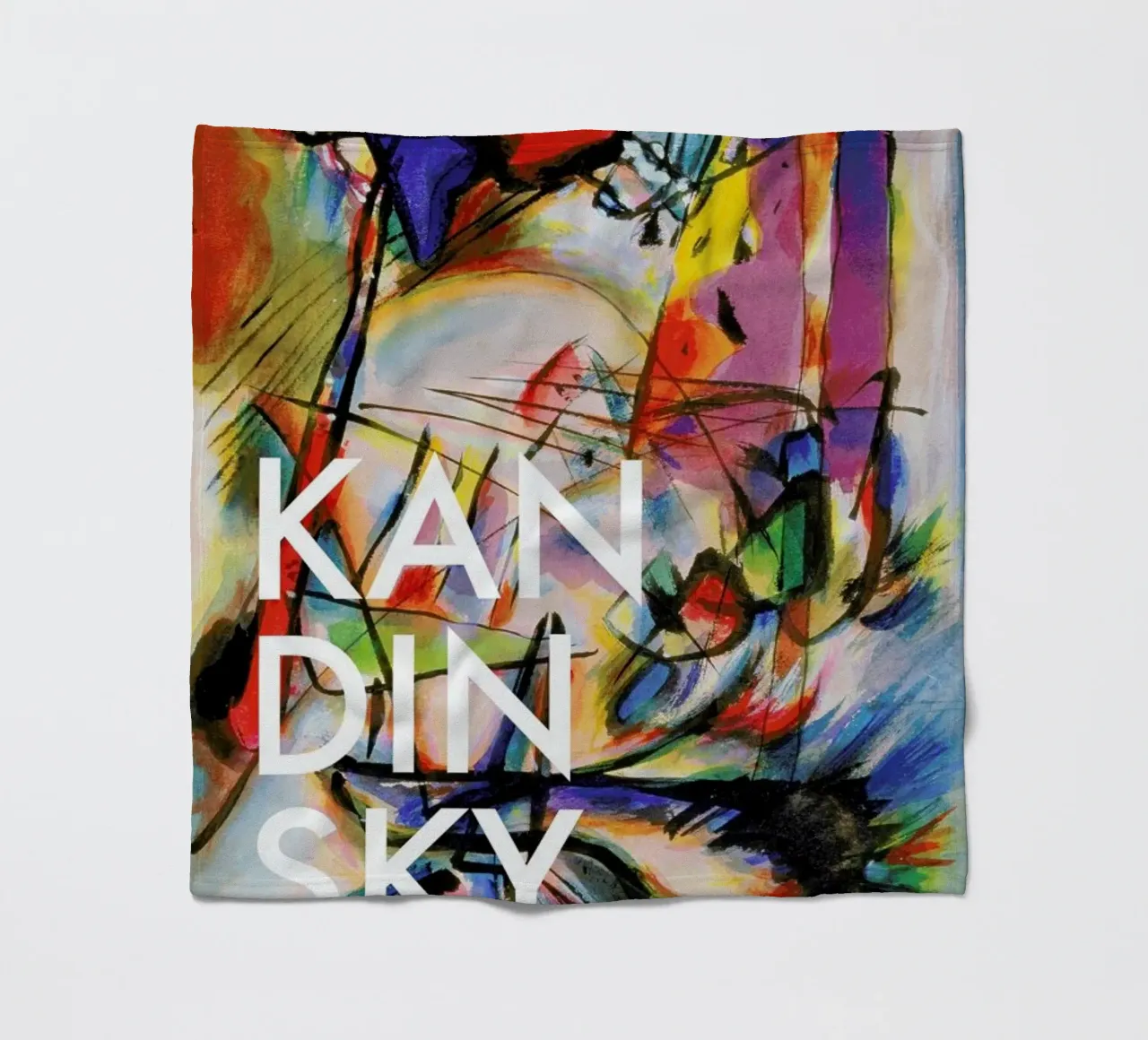 Kandinsky - Komposition Zwecklos coperta in pile da Vintage by JUNIQE