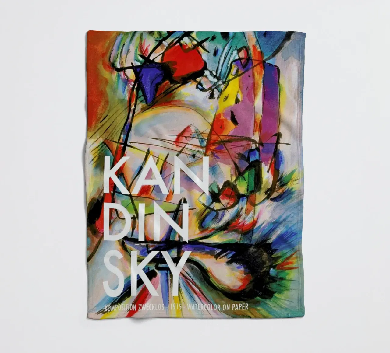 Kandinsky - Komposition Zwecklos coperta in pile da Vintage by JUNIQE