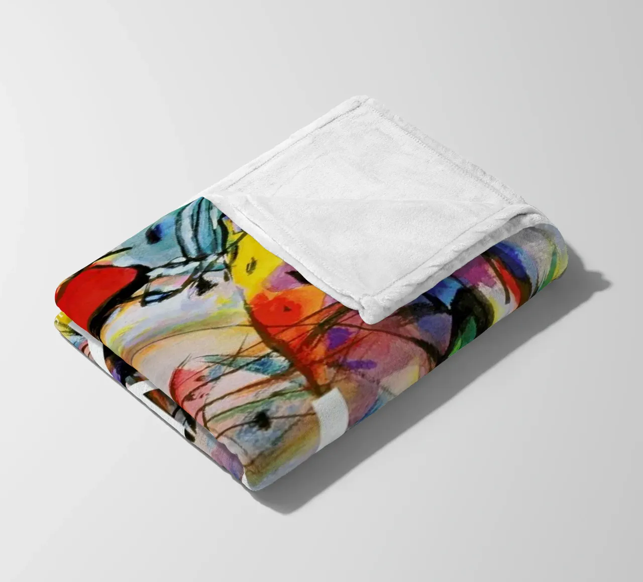 Kandinsky - Komposition Zwecklos coperta in pile da Vintage by JUNIQE