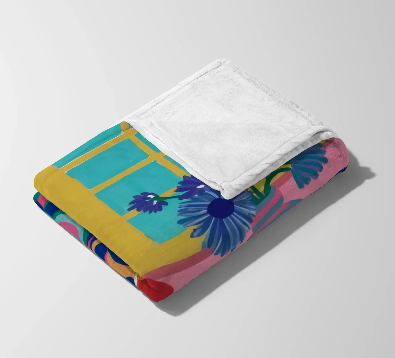 Vivacious Table Feast fleece blanket by Lumi Eyes