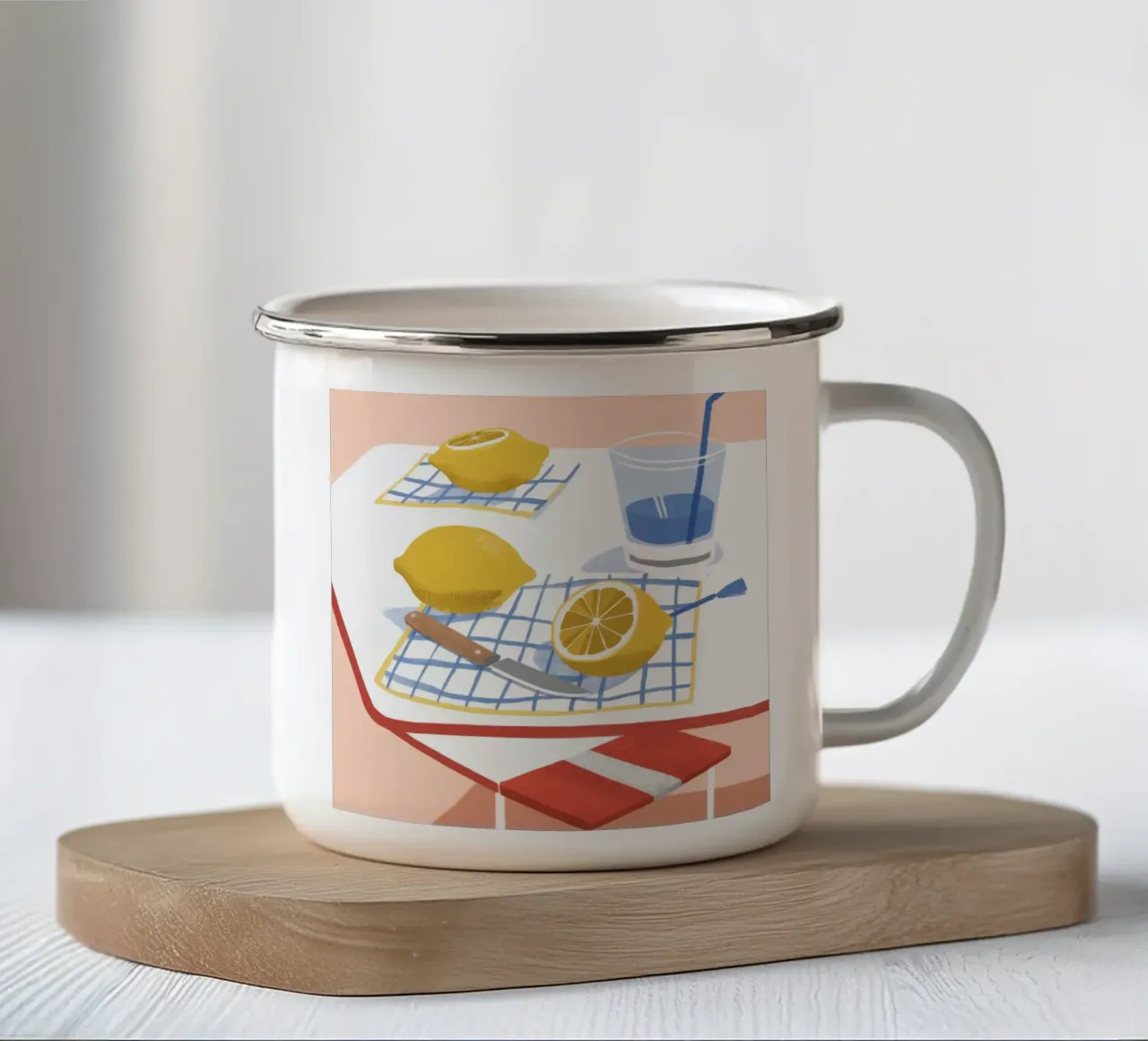 Limonata Sogno ad occhi aperti Luminoso tazza in smalto da Lumi Eyes