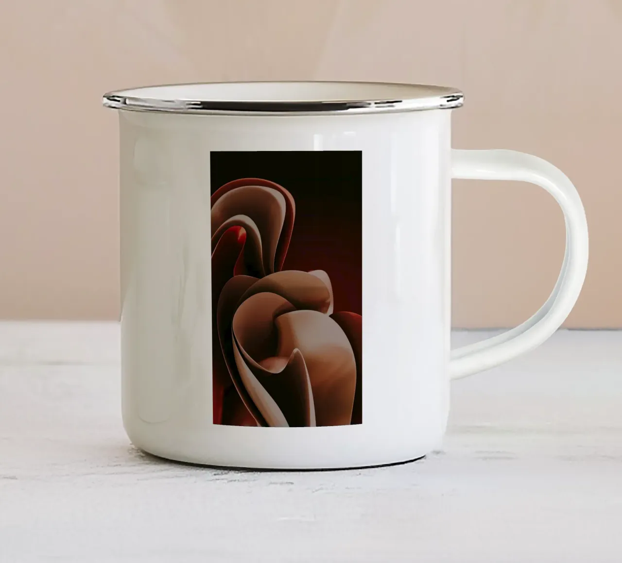 astratto simile a un petalo tazza in smalto da Earthly Visions