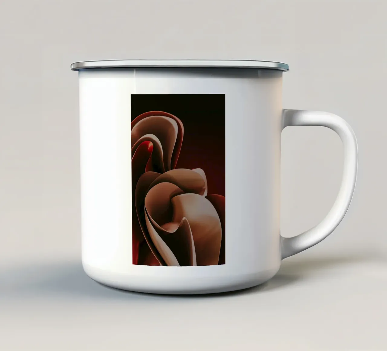 astratto simile a un petalo tazza in smalto da Earthly Visions