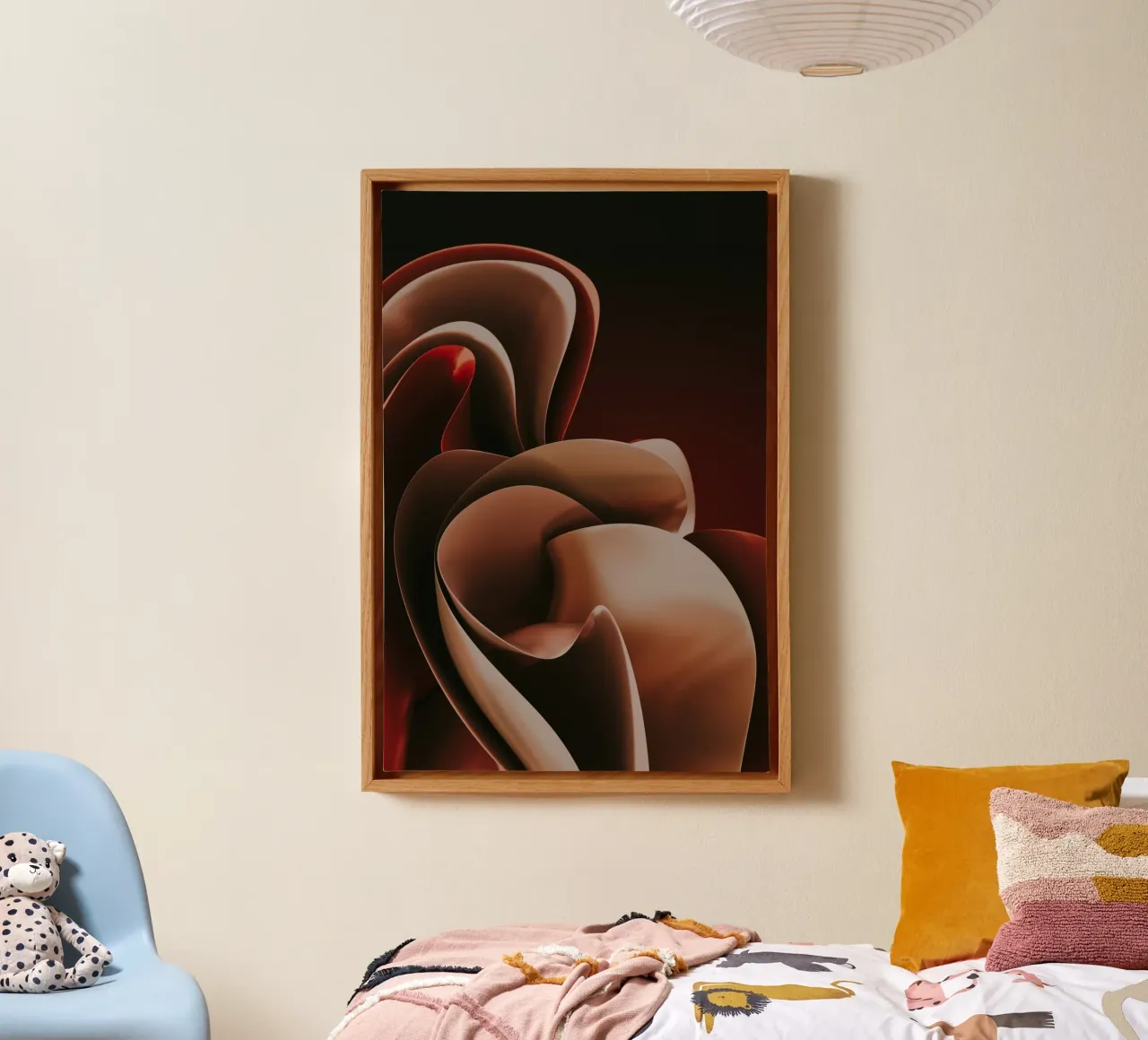 astratto simile a un petalo tela con Cornice a cassetta da Earthly Visions