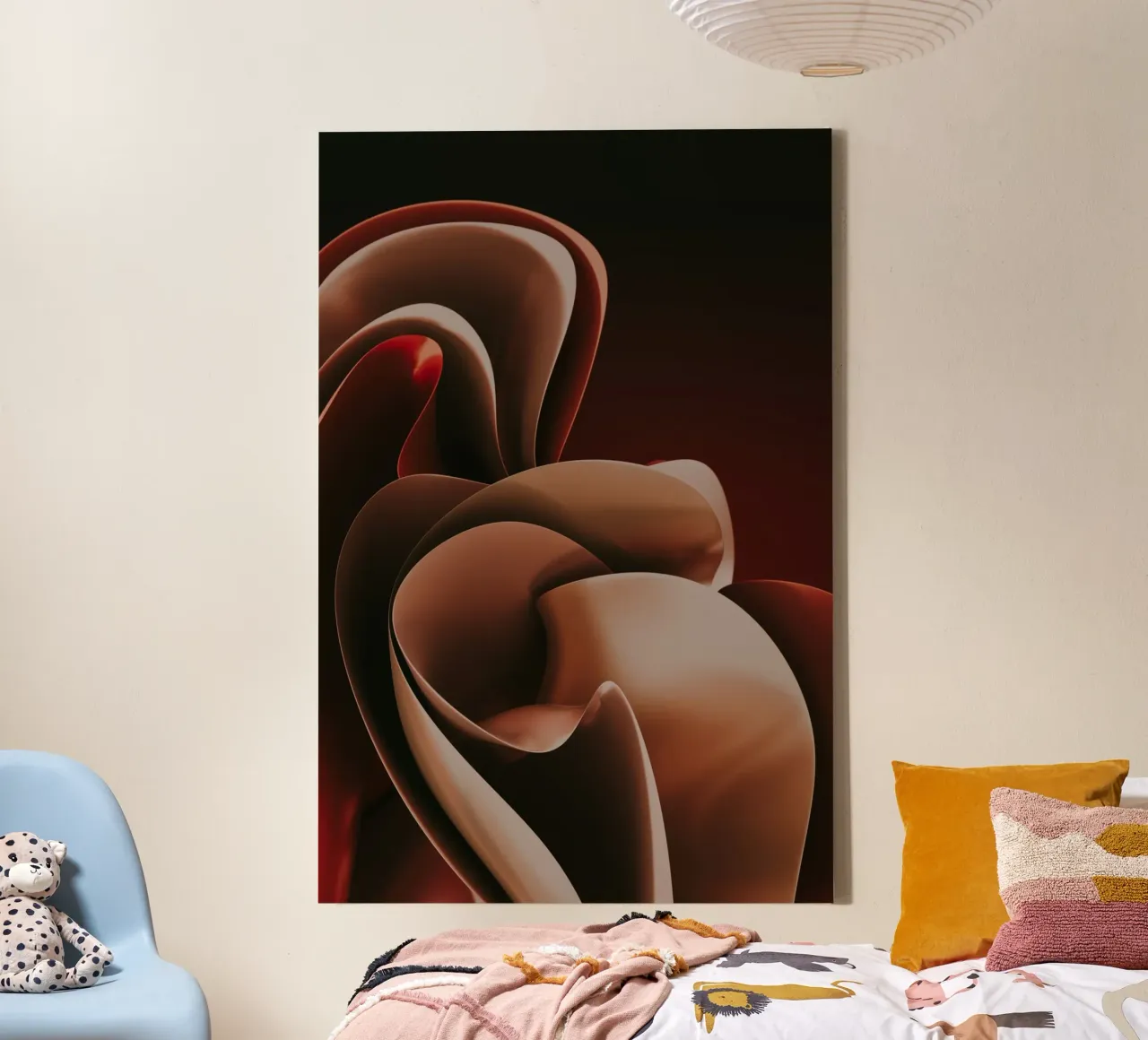 astratto simile a un petalo tela con Cornice a cassetta da Earthly Visions