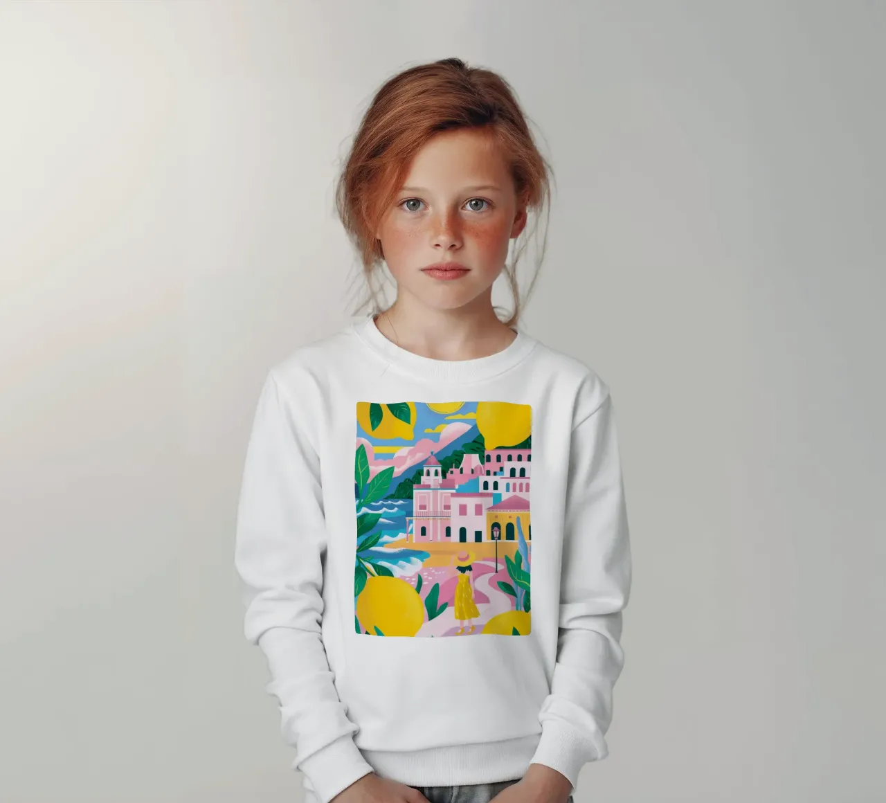 Citrus Coast Panorama kids sweatshirt by Lumi Eyes