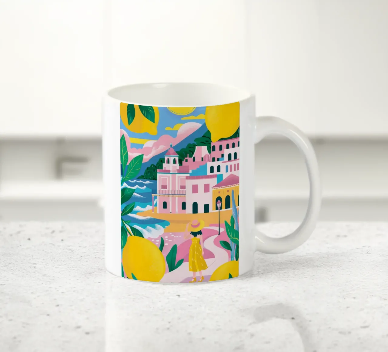 Panorama della Costa degli Agrumi tazza in ceramica da Lumi Eyes