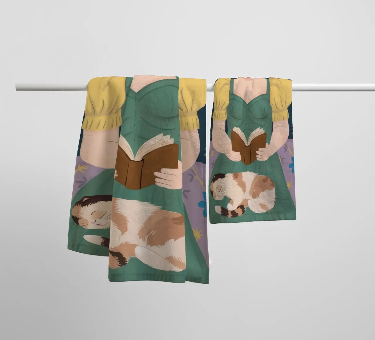 Reposo felino literario toalla de baño de Lumi Eyes