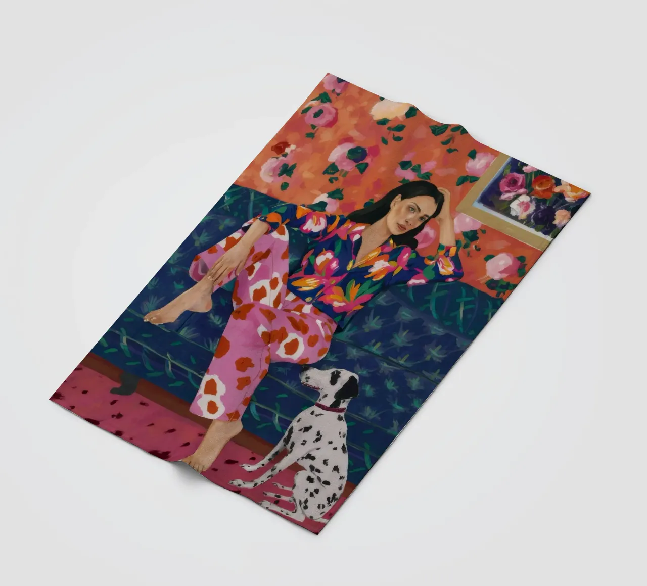 Pajama Spots Haven fleece blanket by Lumi Eyes