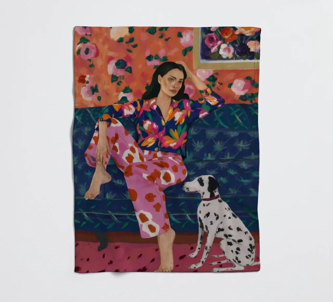Pajama Spots Haven fleece blanket by Lumi Eyes