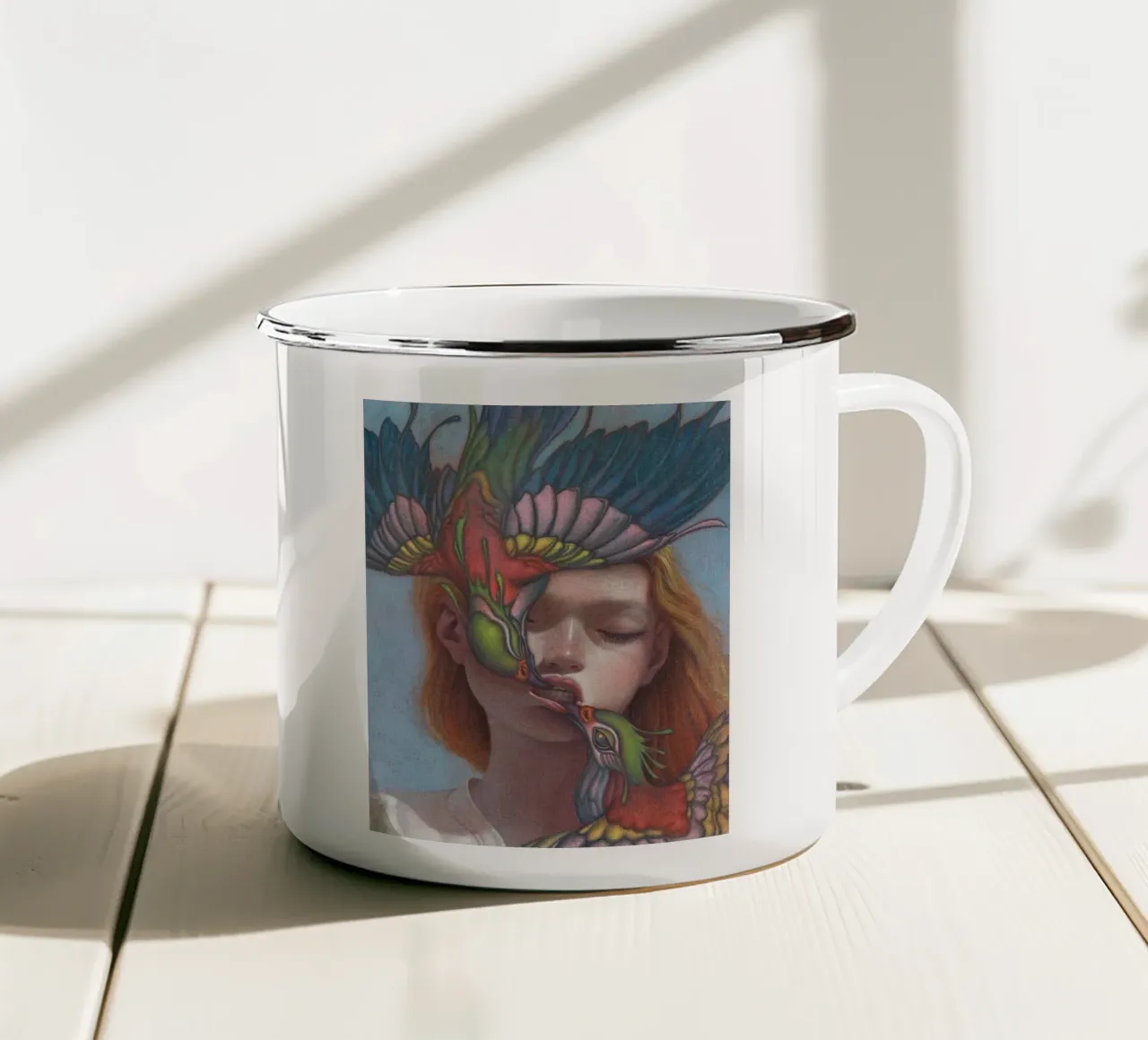 James Jean Lory tazza in smalto da Kunzeworld
