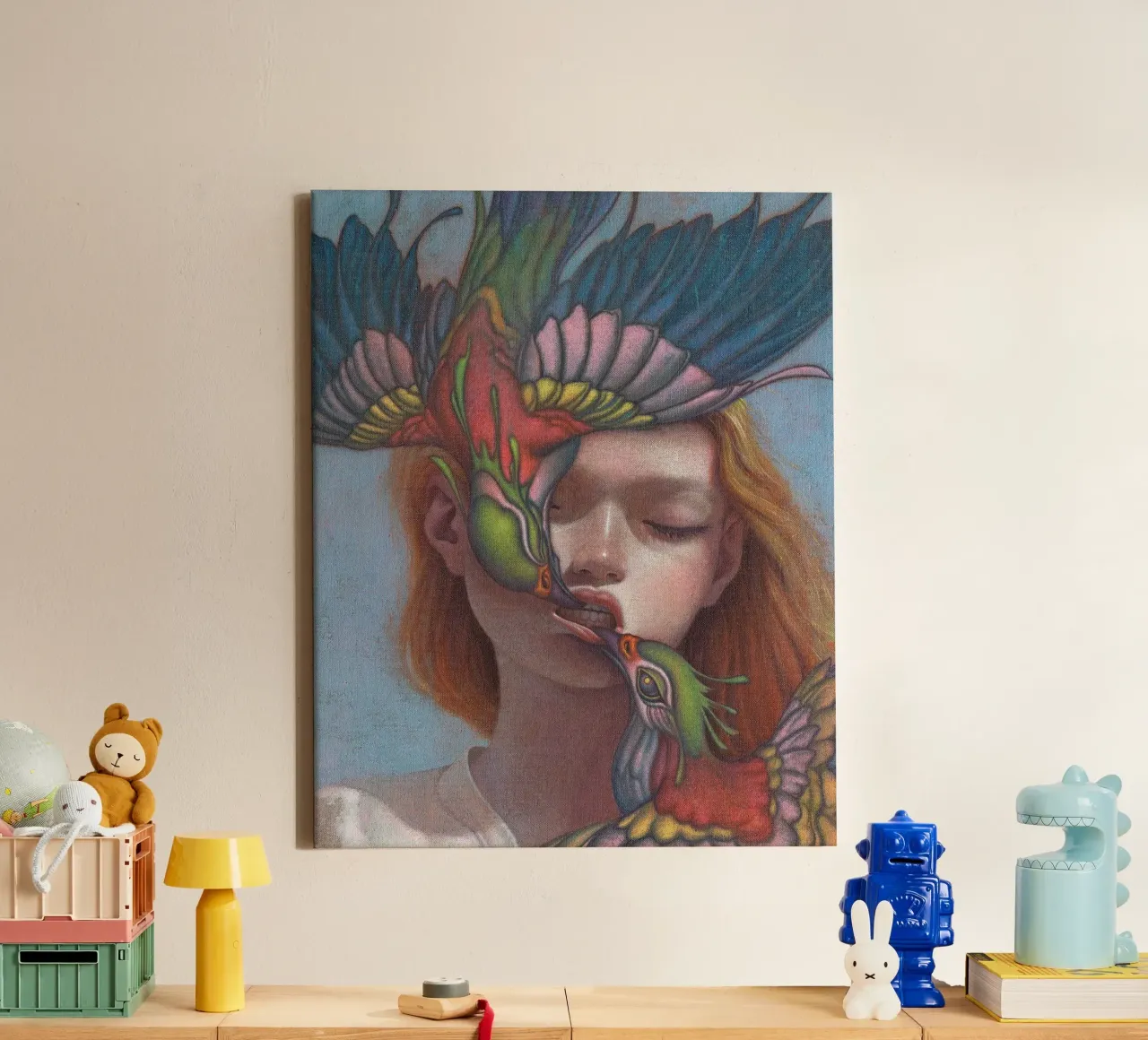 James Jean Lory tela con Cornice a cassetta da Kunzeworld
