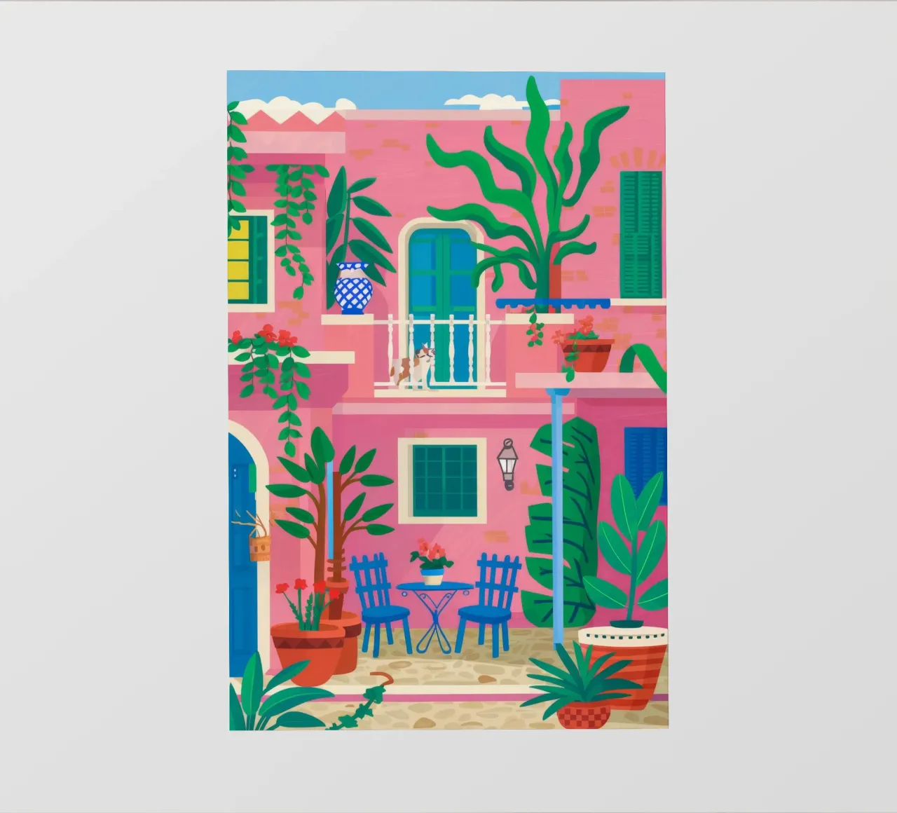 Beatitudine del balcone fucsia telo in pvc da Lumi Eyes
