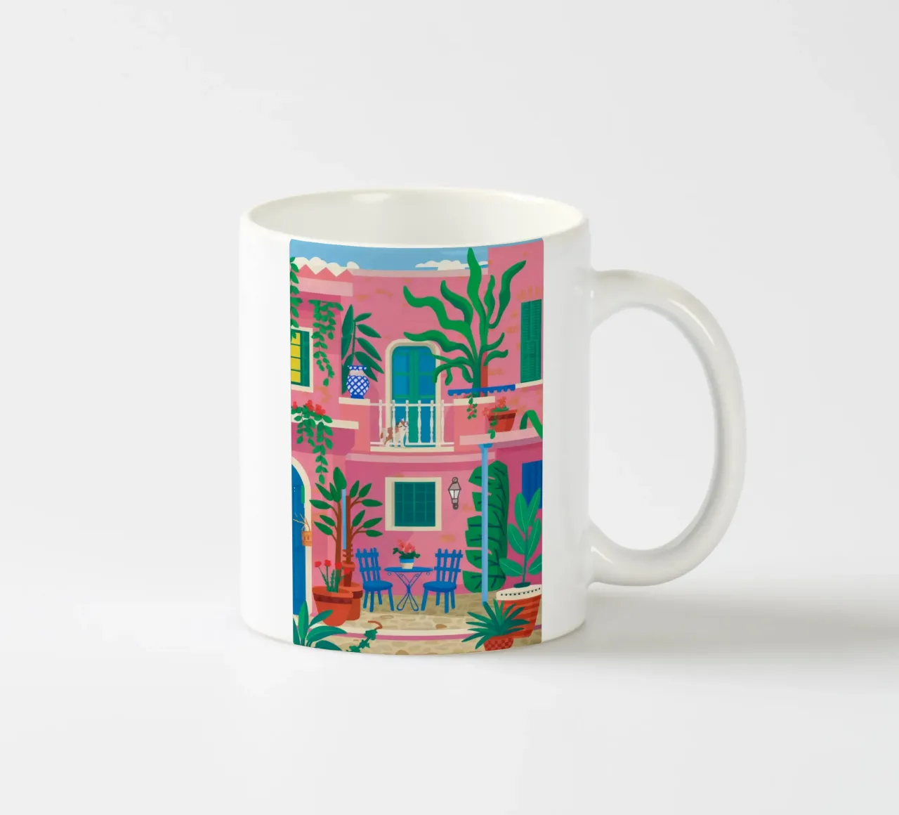 Beatitudine del balcone fucsia tazza in ceramica da Lumi Eyes