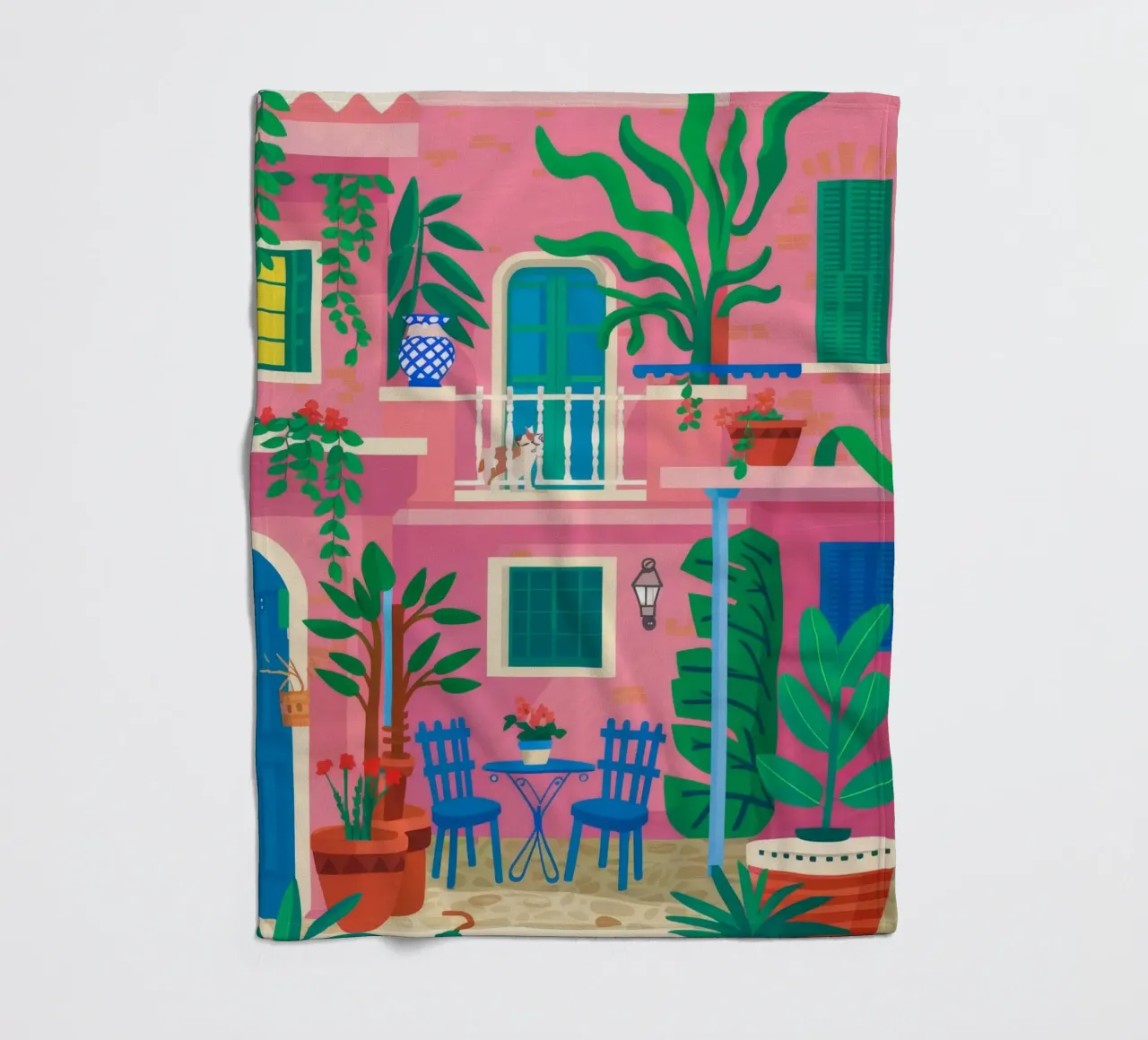 Beatitudine del balcone fucsia coperta in pile da Lumi Eyes