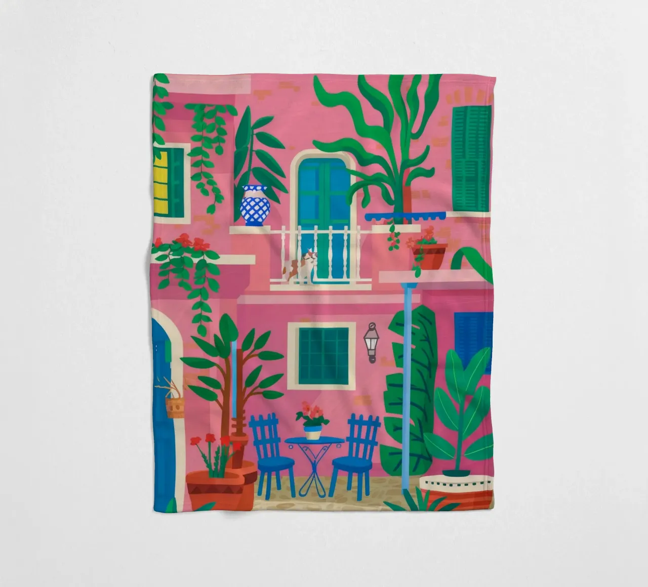 Beatitudine del balcone fucsia coperta in pile da Lumi Eyes