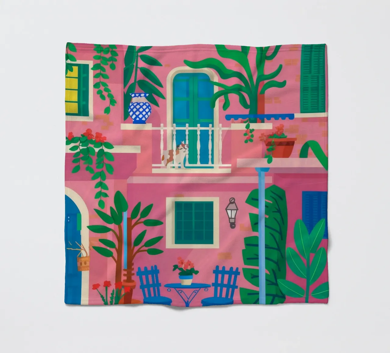 Beatitudine del balcone fucsia coperta in pile da Lumi Eyes