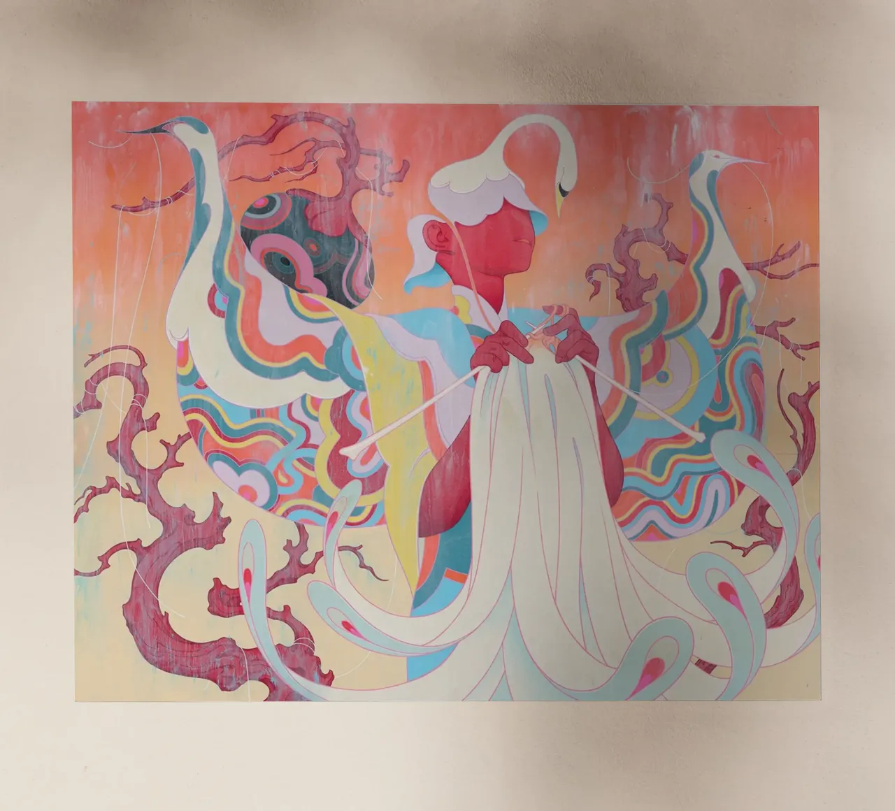 James Jean Knitting backlit film by Kunzeworld