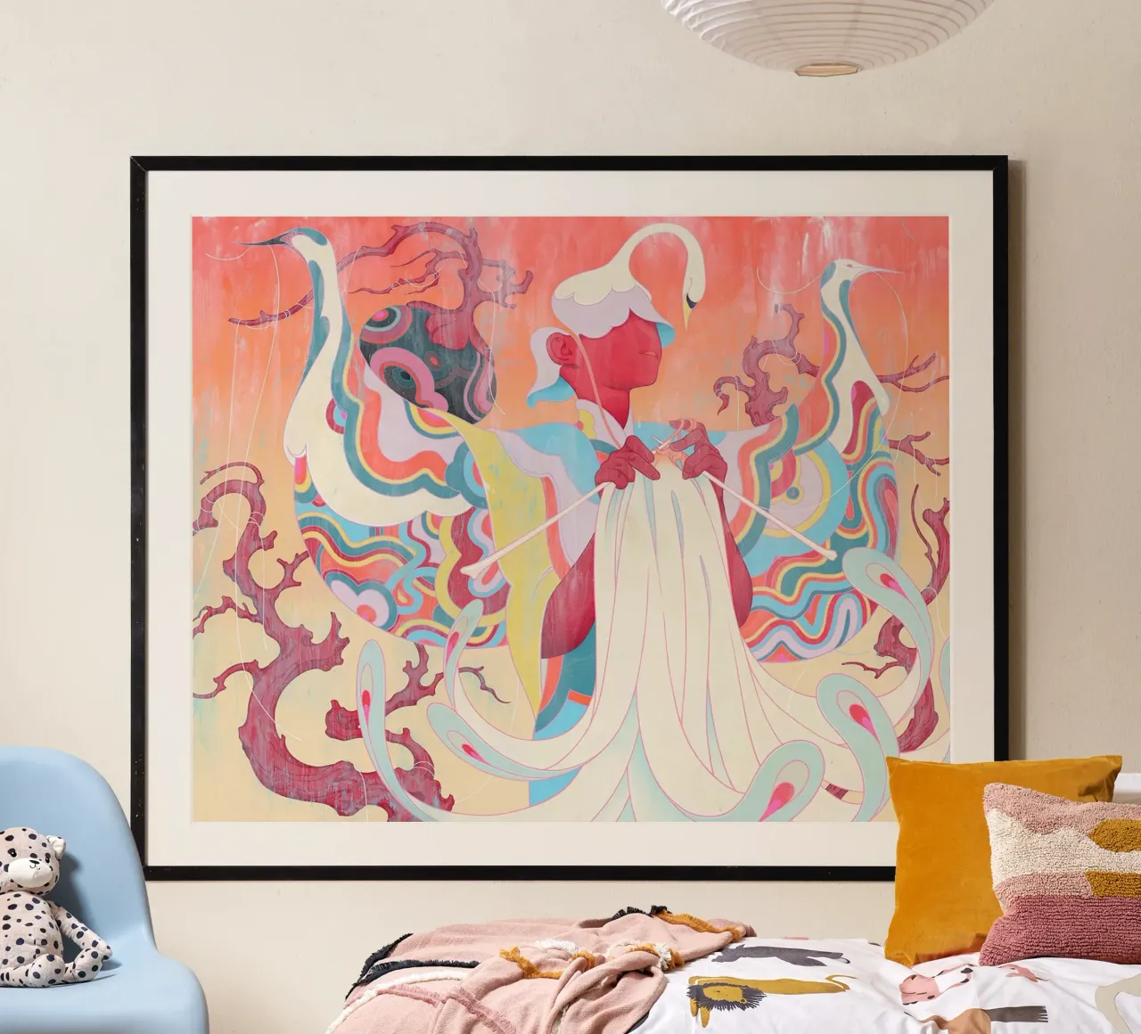 James Jean Lavorare a maglia poster con telaio in plastica da Kunzeworld