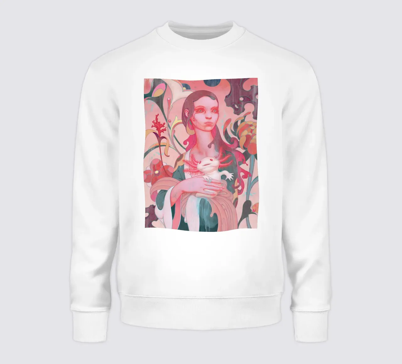 James Jean Lady con Axolotl felpa da Kunzeworld