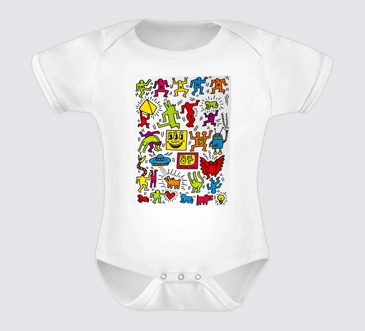 KH - Abstract Mode short-sleeve baby romper by SRI WEDARI GALLERY