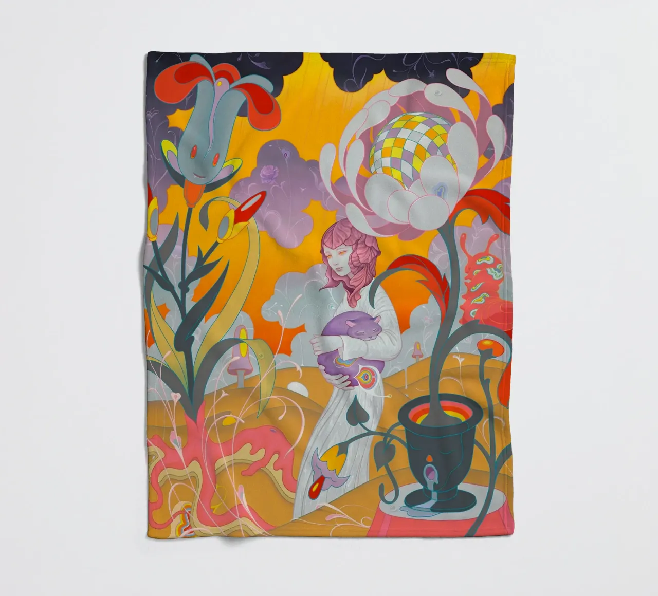 James Jean Kitten Rescue coperta in pile da Kunzeworld