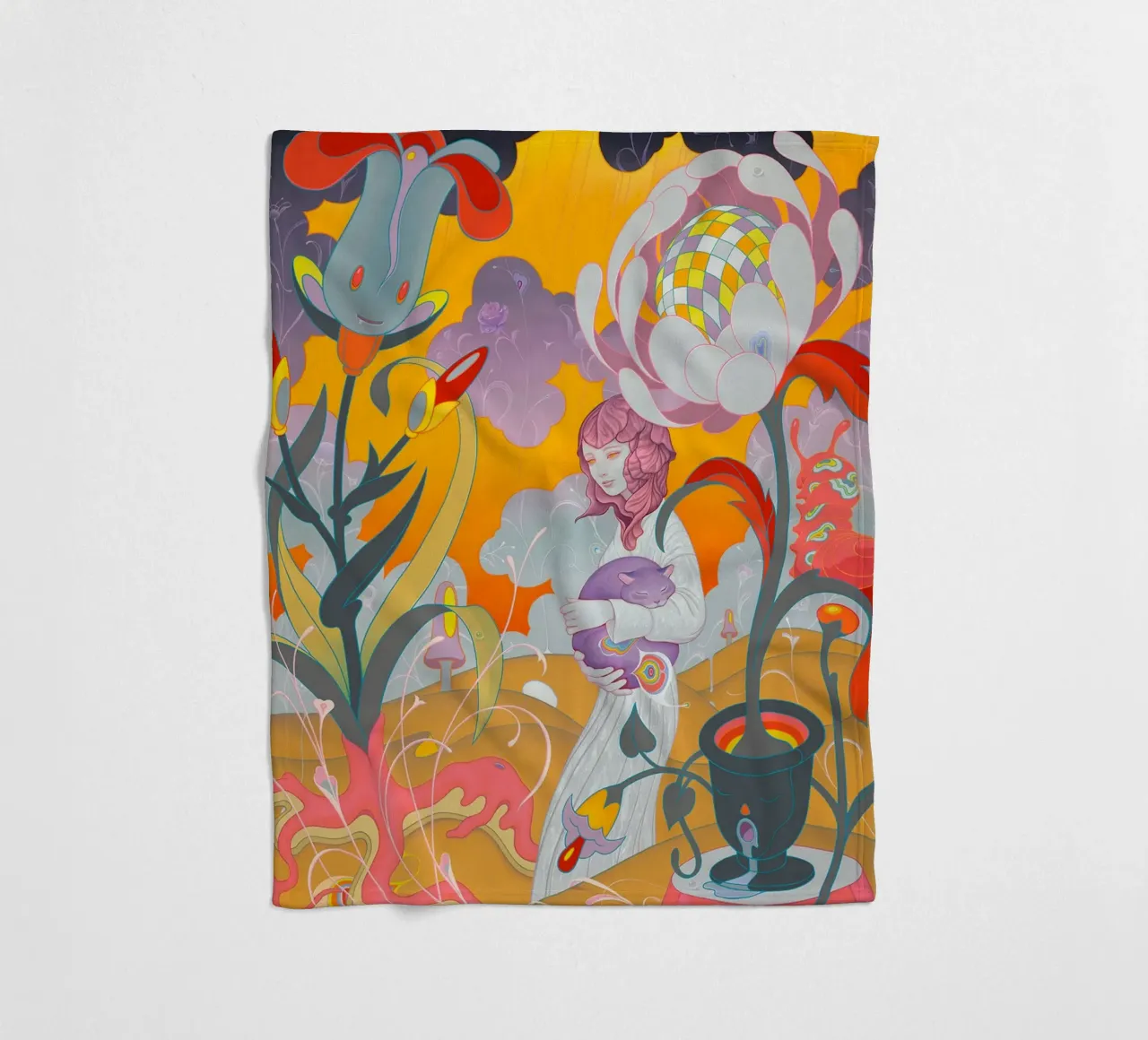 James Jean Kitten Rescue coperta in pile da Kunzeworld