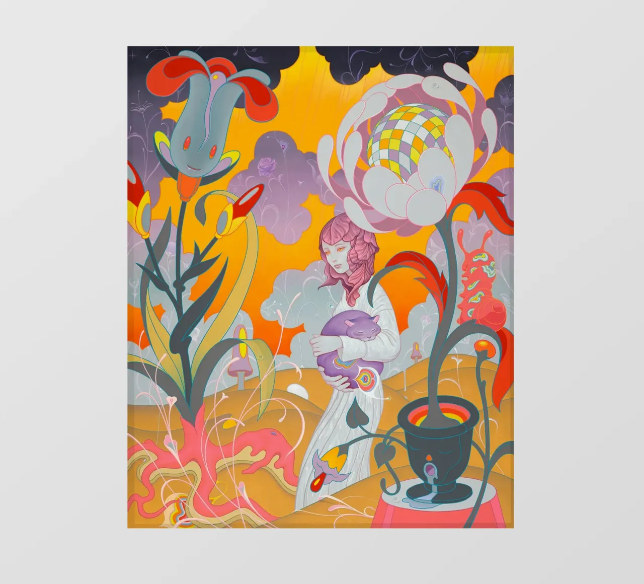 James Jean Kitten Rescue fotobehang van Kunzeworld