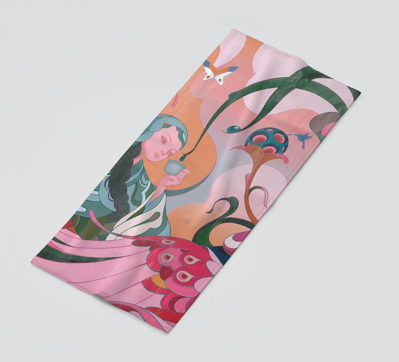 L'ora del tè di James Jean telo mare da Kunzeworld