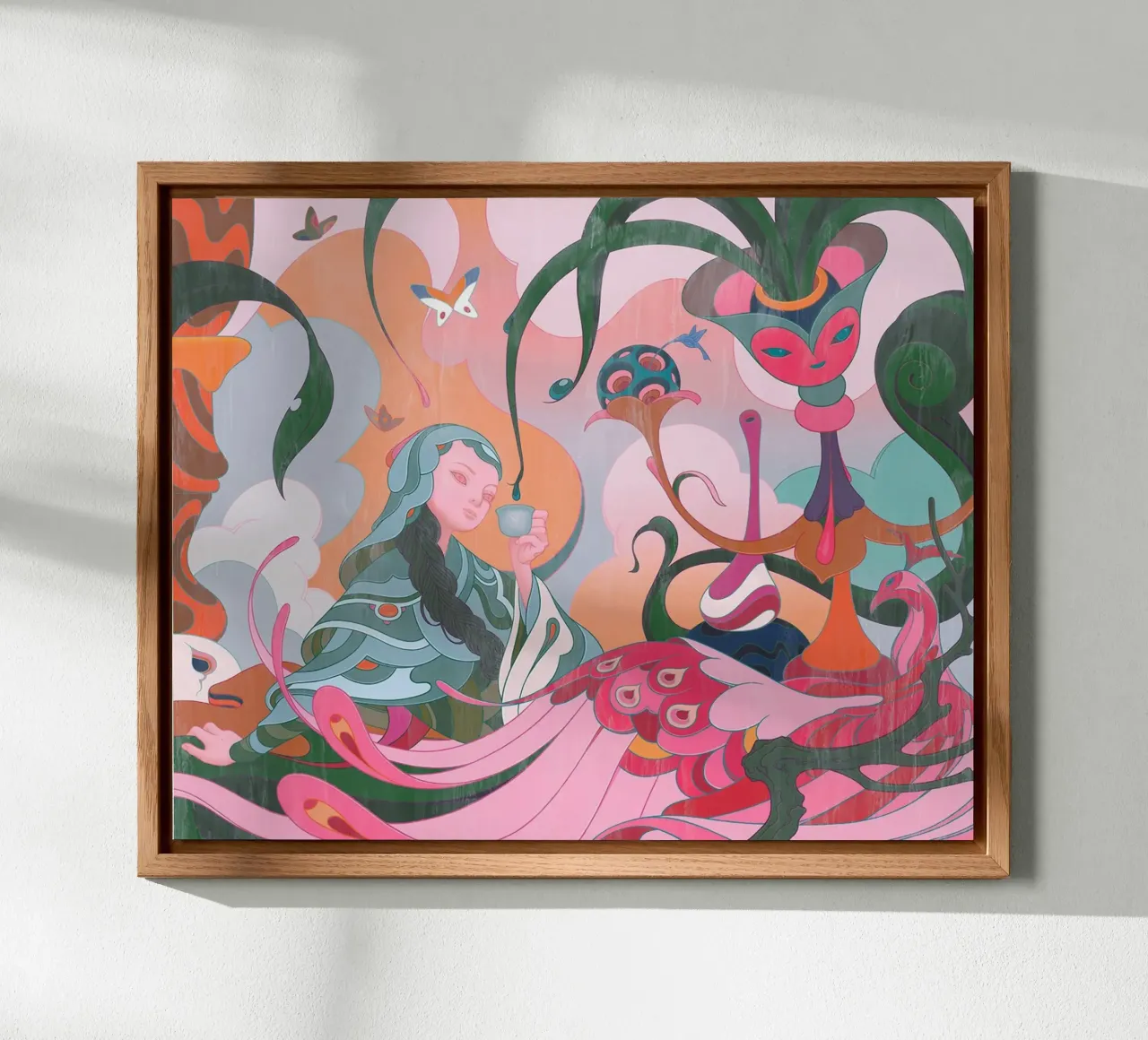 L'ora del tè di James Jean alluminio dibond da Kunzeworld