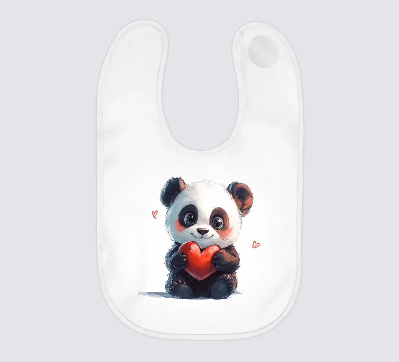 Panda Liebe a fumetti bavaglino da Cat Grafic Design