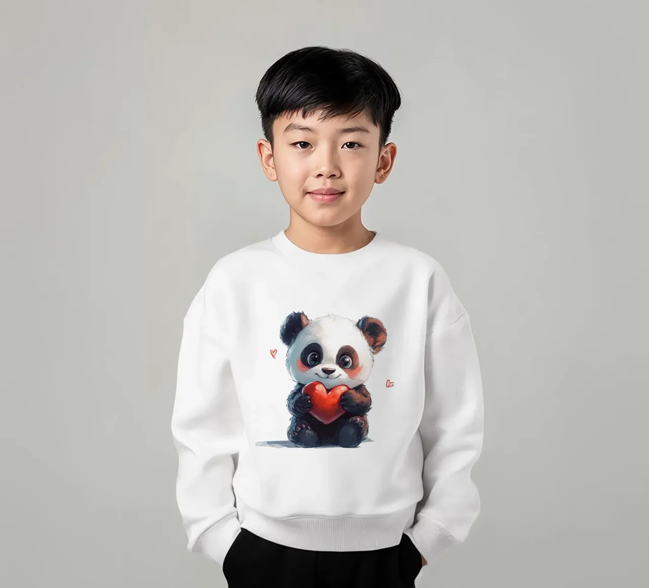 Panda Liebe a fumetti felpa bambino da Cat Grafic Design