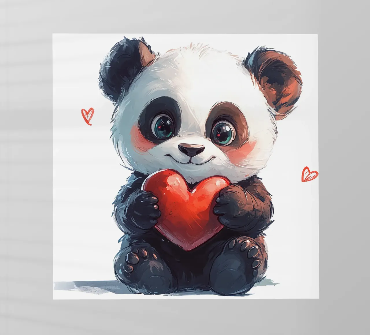 Panda Liebe a fumetti pellicola backlit da Cat Grafic Design
