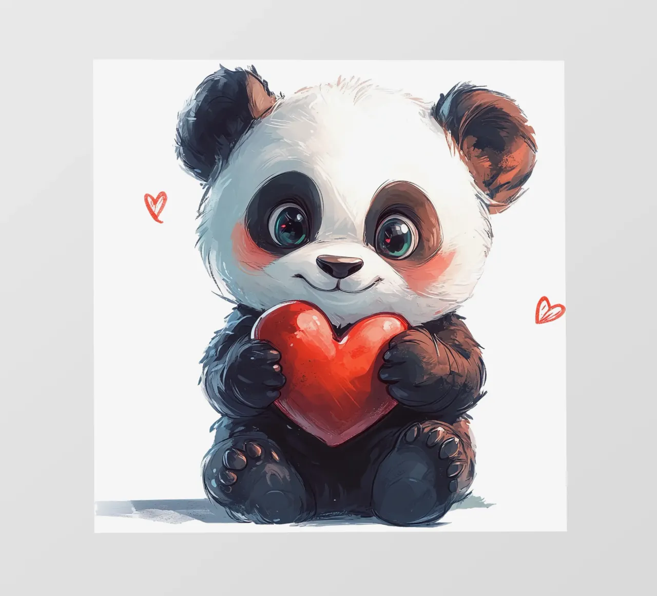 Panda Liebe a fumetti telo in pvc da Cat Grafic Design