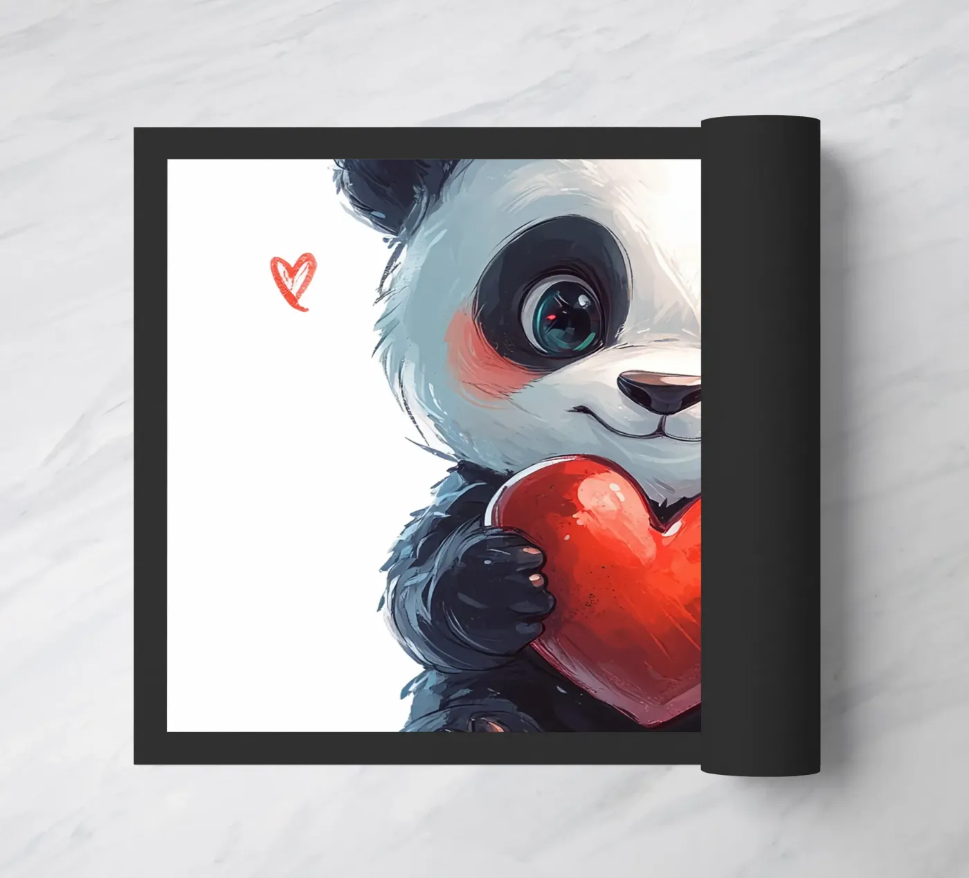 Comic Panda Liebe deurmat van Cat Grafic Design
