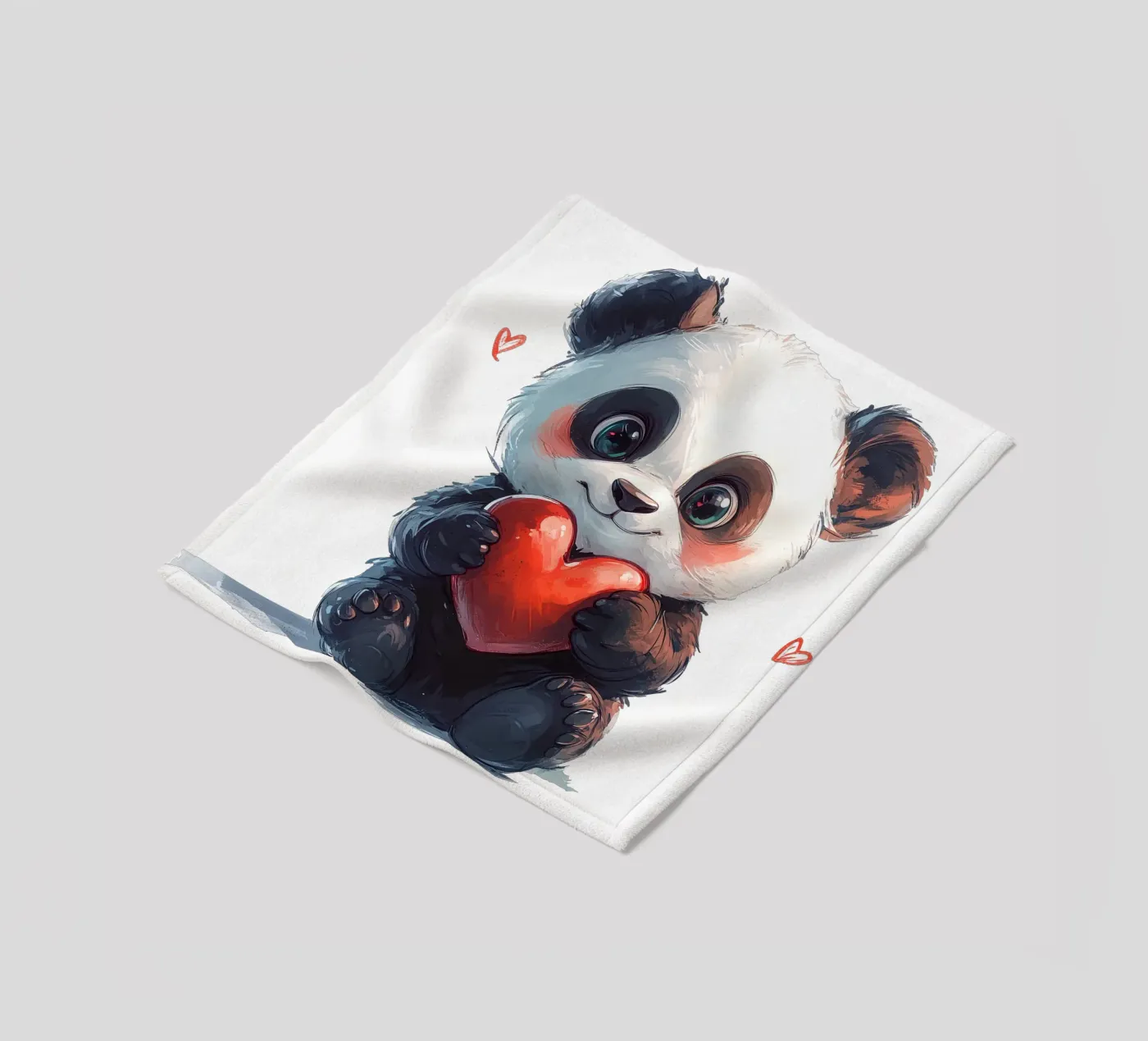 Comic Panda Liebe Fleecedecke von Cat Grafic Design