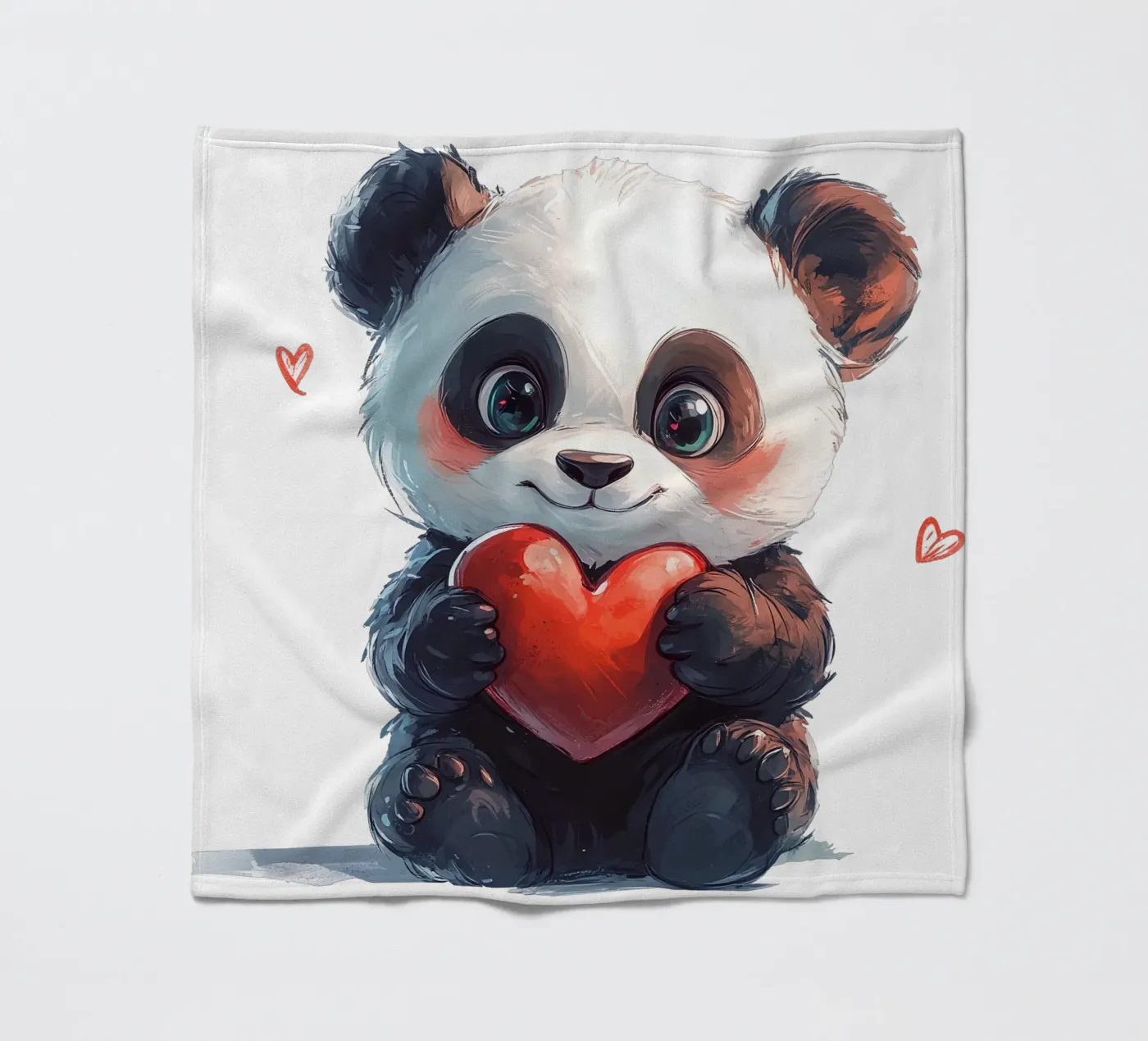 Comic Panda Liebe Fleecedecke von Cat Grafic Design