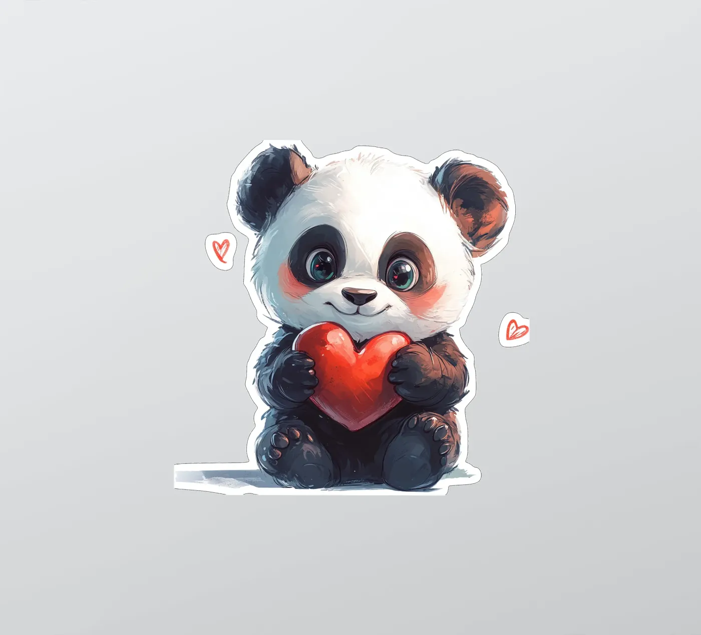 Comic Panda Liebe sticker by Cat Grafic Design